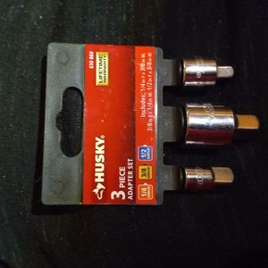 3 PC. HUSKY adapter set, crome